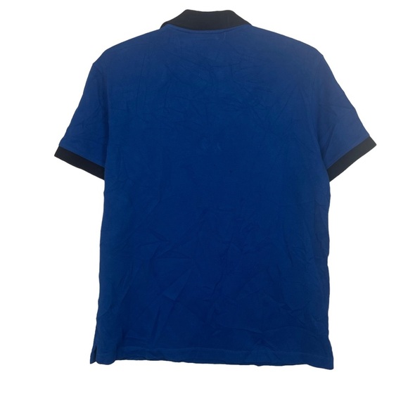 Burberry Men’s Blue Shirt Sleeve Knit Casual Cotton Button Polo Shirt Medium - Picture 10 of 16